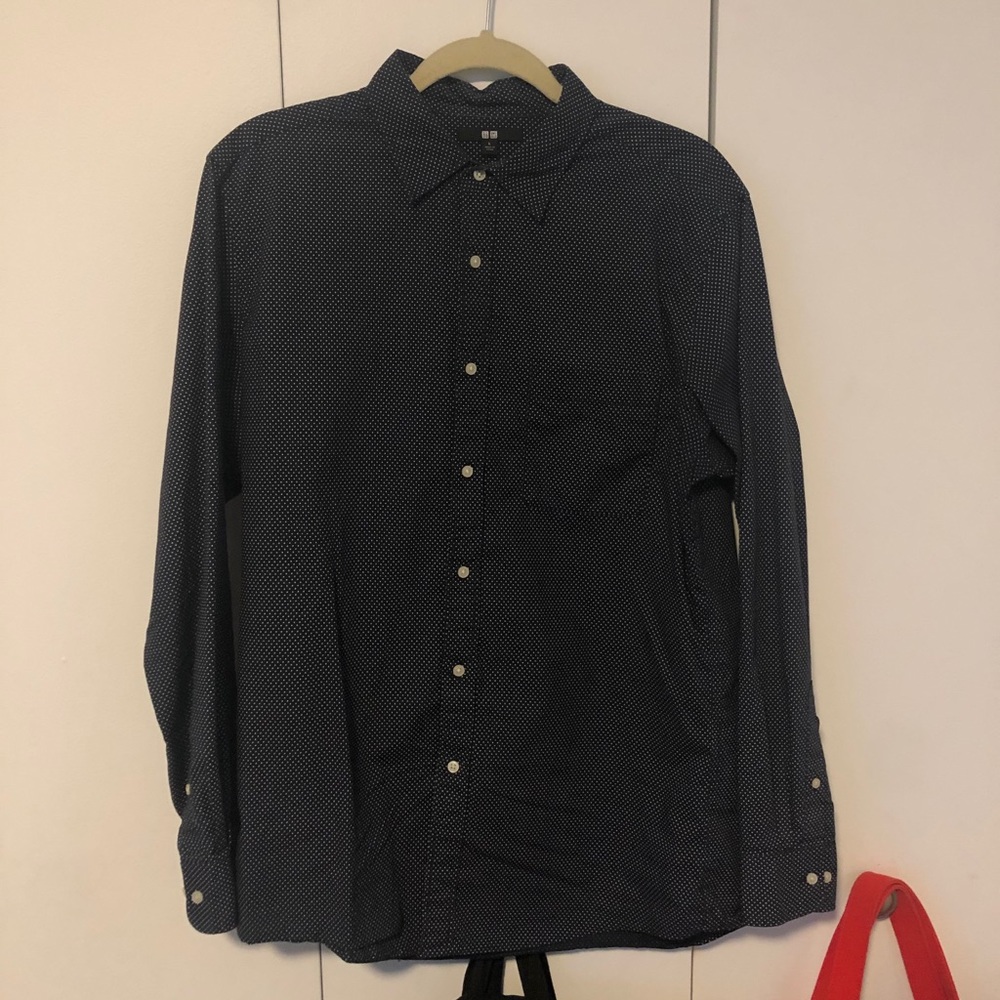 Uniqlo Polka Dot Button Up